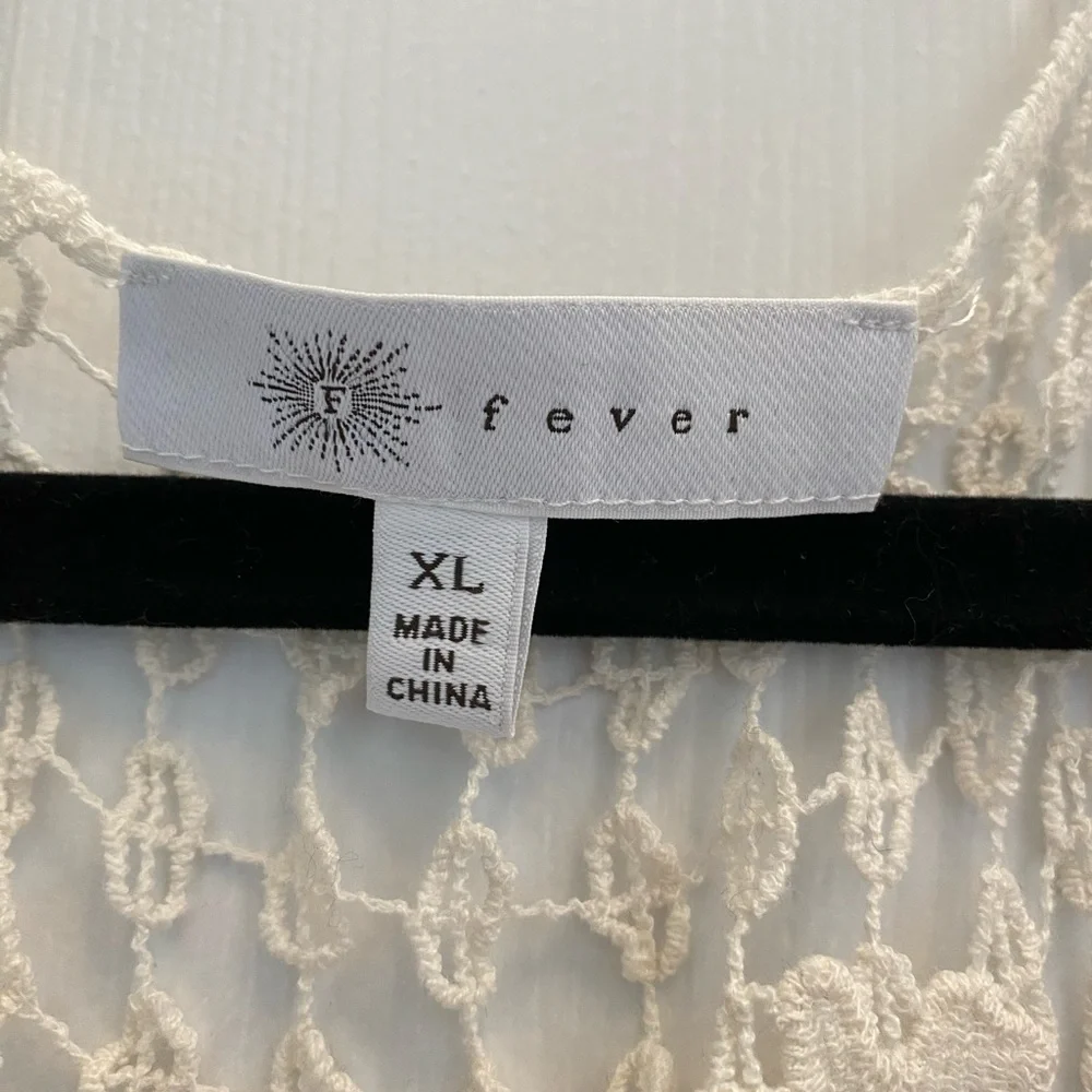 Fever- Crocheted cotton shirt - Size XL - Picture 6 of 6